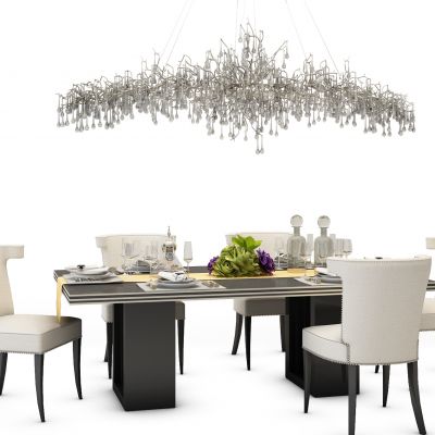 简欧餐桌椅组合