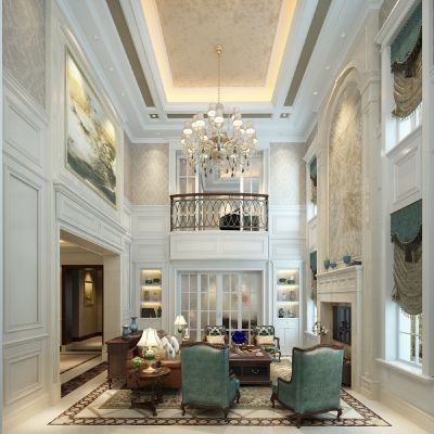 简欧式美式别墅客厅