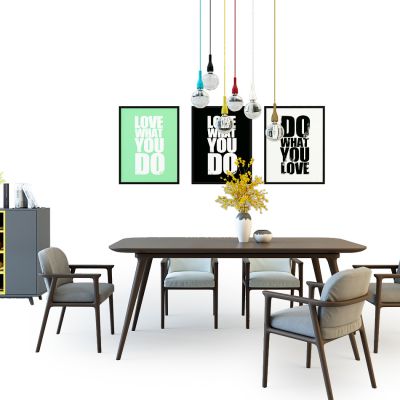 现代餐桌椅组合