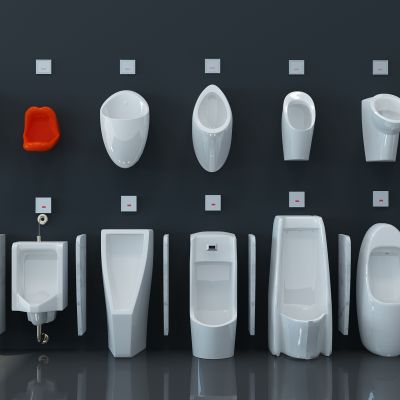 现代小便斗卫生间设备