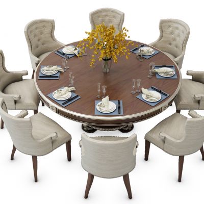 欧式餐桌椅组合