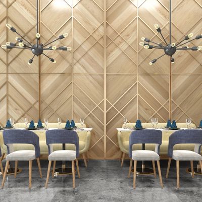 现代餐饮餐厅桌椅卡座