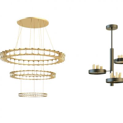 现代水晶吊灯组合