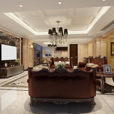 欧式古典客厅巴洛克雕花沙发