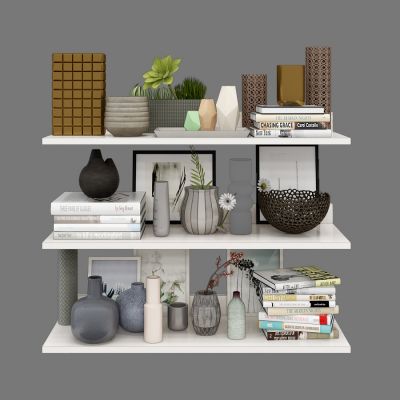现代装饰品书柜摆件