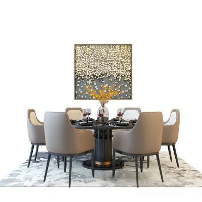 现代餐桌椅组合