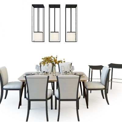现代餐桌椅组合