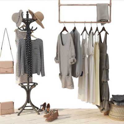 现代衣架服装衣服
