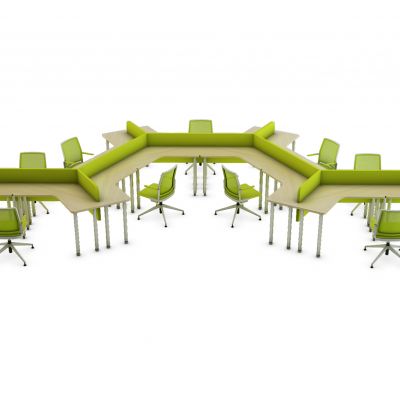 现代办公桌工位