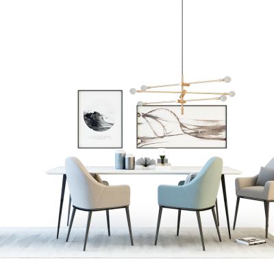 现代餐桌椅组合