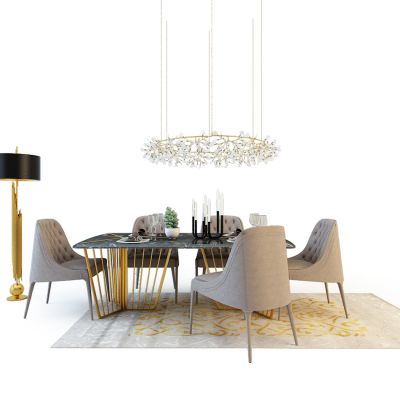 现代餐桌椅组合