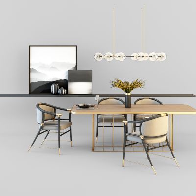 现代餐桌椅组合