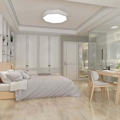 现代卧室书桌椅