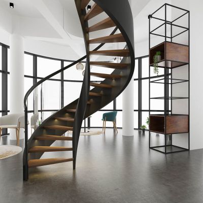 现代西餐厅旋转楼梯