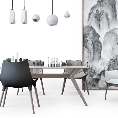 北欧现代餐桌椅