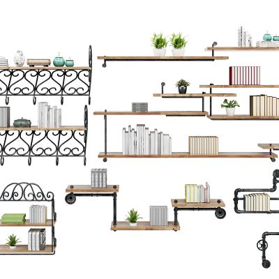 现代隔板摆件陈设