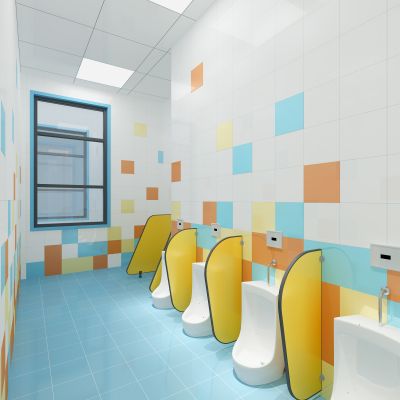 现代幼儿园儿童卫生间小便斗