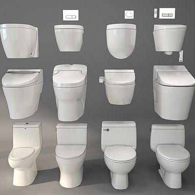 现代卫生间马桶组合