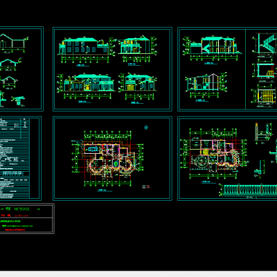 欧式别墅全套建筑图