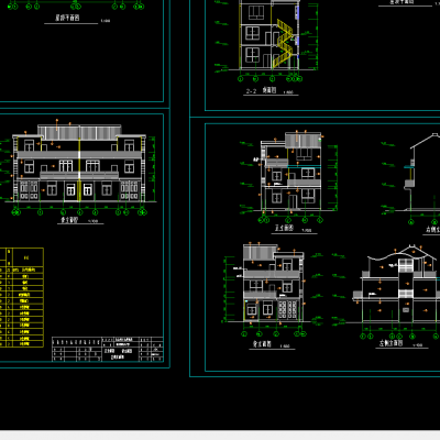 两套别墅建施图