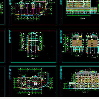 两套别墅建筑施工图