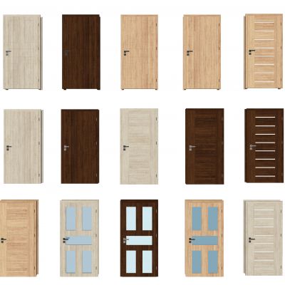 现代单开门 木门 生态门 木纹门 卧室门