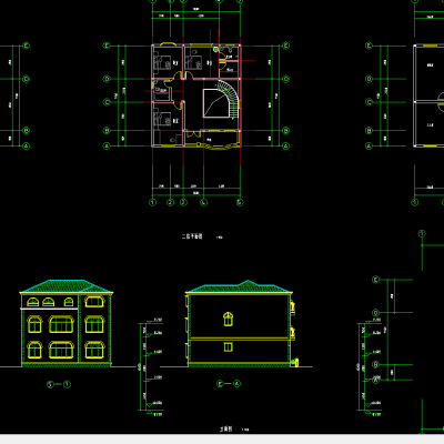 欧式别墅建筑图纸