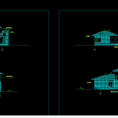 两层独立豪华别墅施工图D型