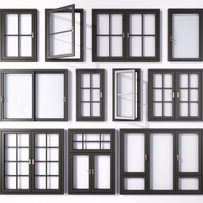 现代铝合金窗户