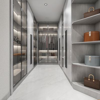 现代衣帽间，衣柜，储物柜