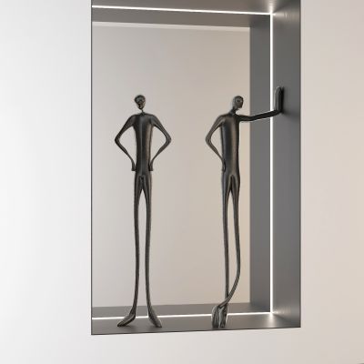 现代人物雕塑装置