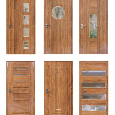 现代单开门 木门 会议室门