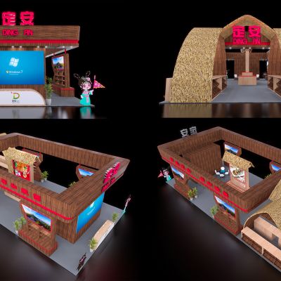 现代展台 木制展台 旅游文化展 食品饮料展