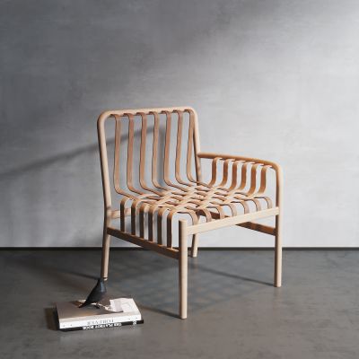 现代竹编休闲椅