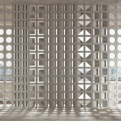 侘寂水泥墙砖隔断