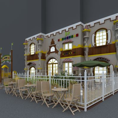 幼儿园外观 早教外观 城堡外观3D模型