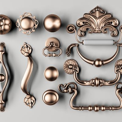  现代门把手组合