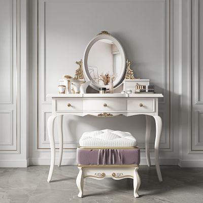  简欧妆台妆椅组合