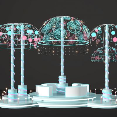 现代造型美陈，灯饰