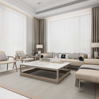 日式沙发茶几组合