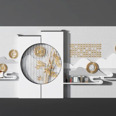 现代背景墙，造型墙，文化墙