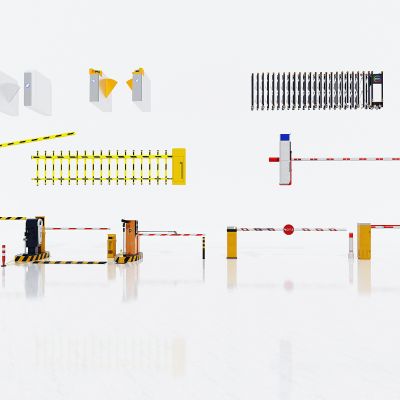 现代停车场收费杆
