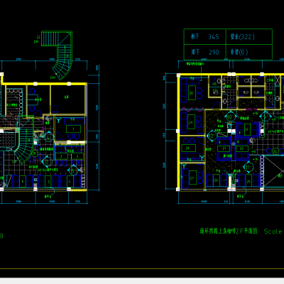 上岛咖啡厅装修CAD图纸