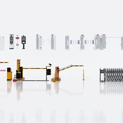 现代停车场收费杆