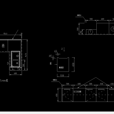 2套厨柜设计CAD图纸
