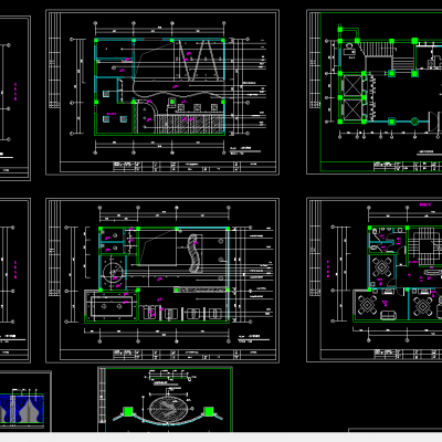 毕兹卡西餐咖啡厅装修CAD图纸