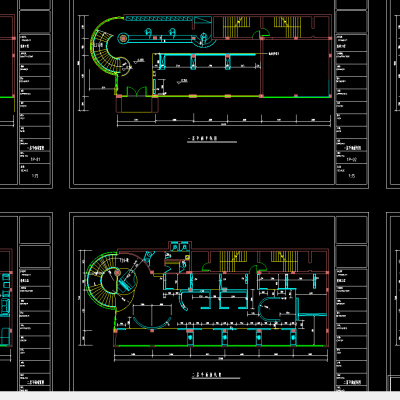 东方威尼斯咖啡厅装修CAD图纸