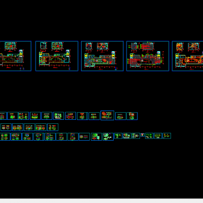两岸咖啡厅装修CAD图纸
