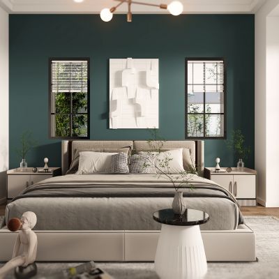 现代卧室，卧室