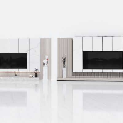 现代轻奢客厅电视背景墙